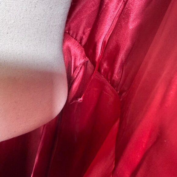 NWT Sheer Blouson Sleeve Surplice Gown in Garnet Sz 16 Red - Picture 14 of 16